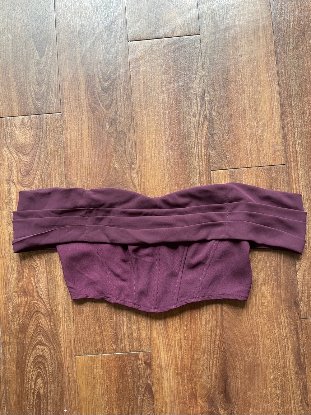 Windsor Off-Shoulder Bustier Top - Plum